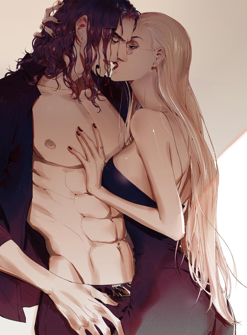 rob lucci and kalifa (one piece) drawn by smdsqi