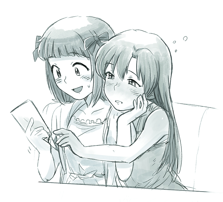 kisaragi chihaya and amami haruka (idolmaster) drawn by tsubobot