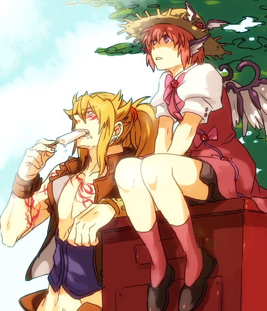 mystia lorelei and yami no agito (touhou and 4 more) drawn by emu_(losspass)