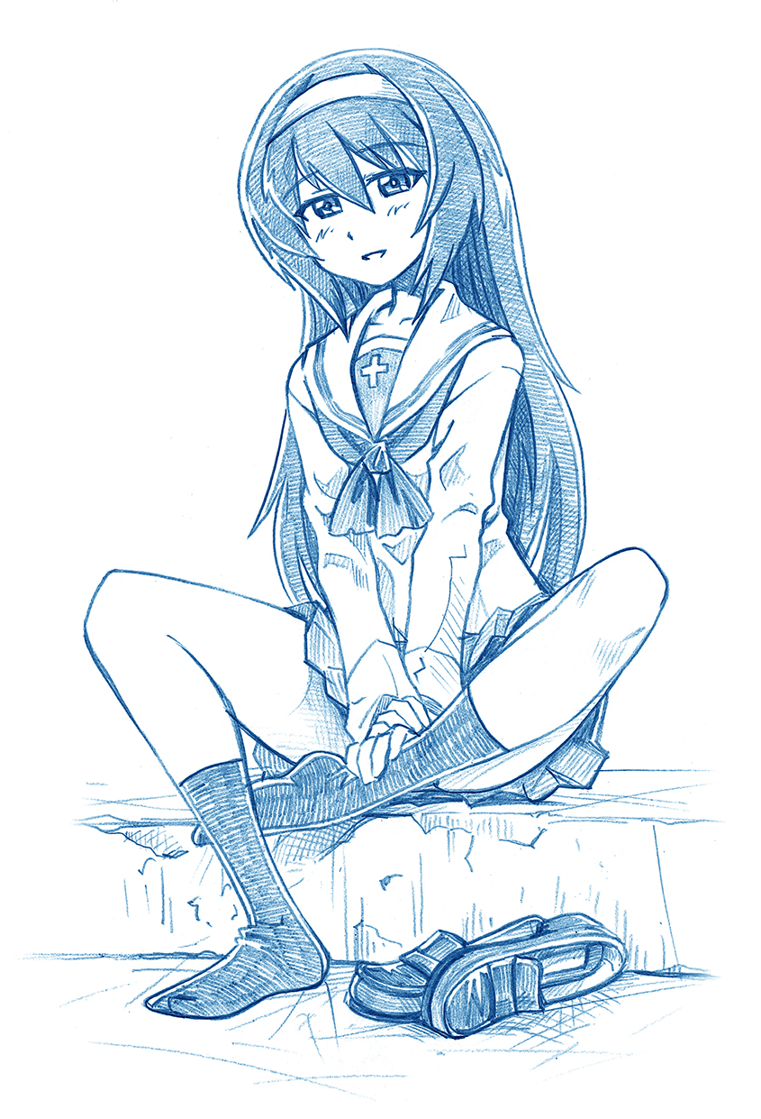 reizei mako (girls und panzer) drawn by bbb_(friskuser)