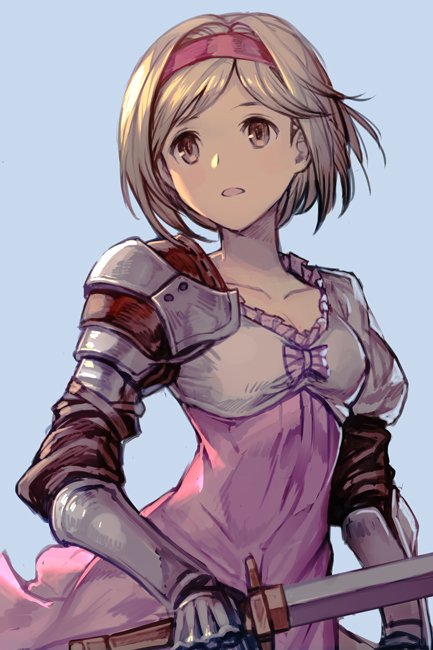 djeeta and fighter (granblue fantasy) drawn by hungry_clicker