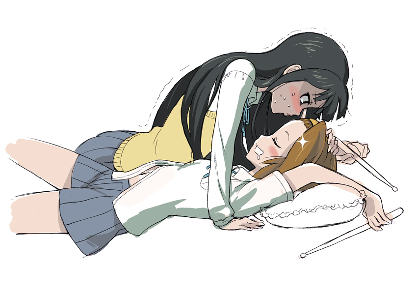 akiyama mio and tainaka ritsu (k-on!) drawn by sabaku_chitai