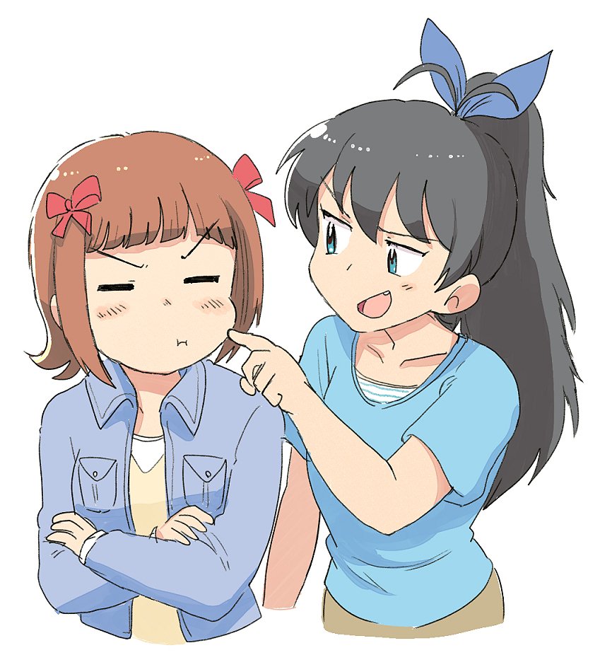 amami haruka and ganaha hibiki (idolmaster) drawn by tsubobot