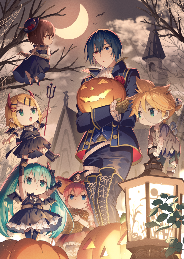 hatsune miku, kagamine rin, kagamine len, megurine luka, meiko, and 2 more (vocaloid and 1 more) drawn by sinaooo