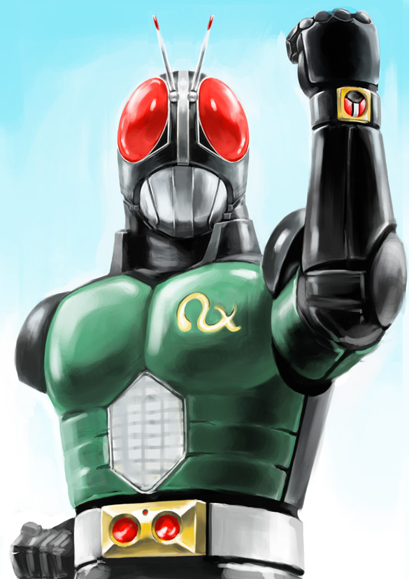 kamen rider black rx (kamen rider and 1 more) drawn by matchin