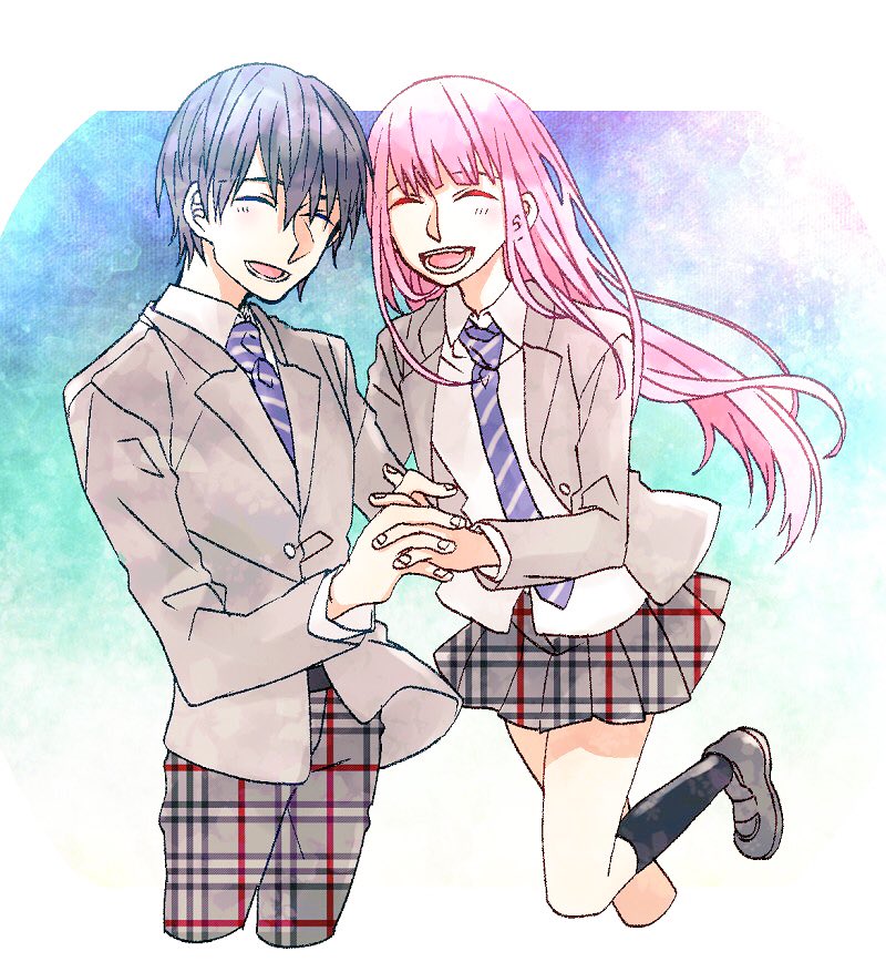 zero two and hiro (darling in the franxx) drawn by sayaendou0103