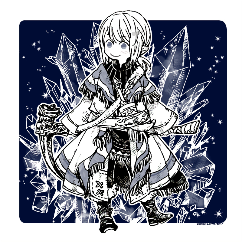 warrior of light, hikasen, and miner (final fantasy and 1 more) drawn by itowo_(itowc)