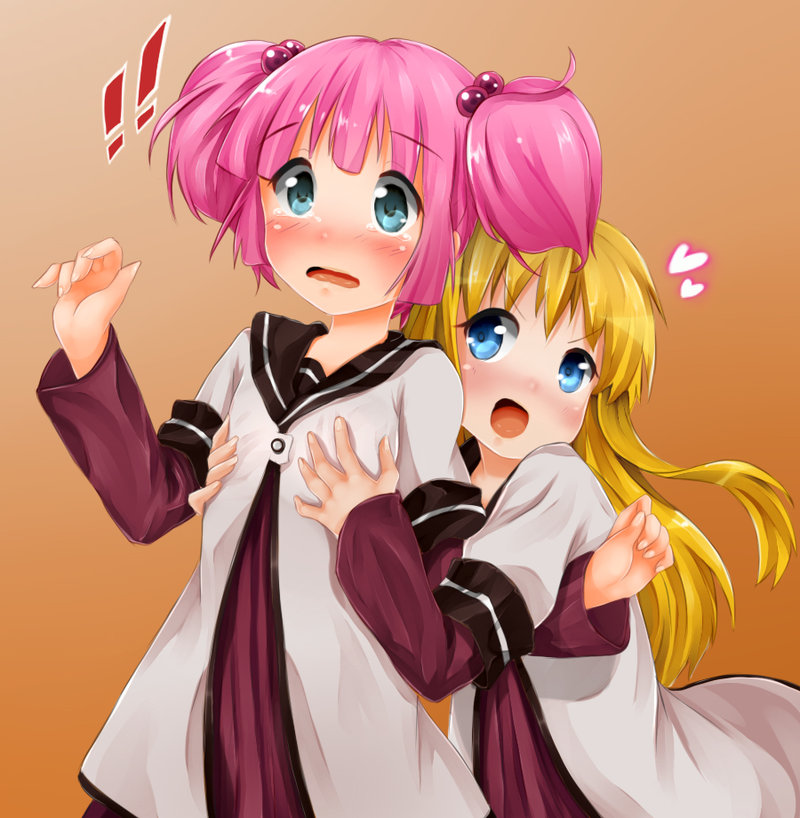 toshinou kyouko and yoshikawa chinatsu (yuruyuri) drawn by pitui1996