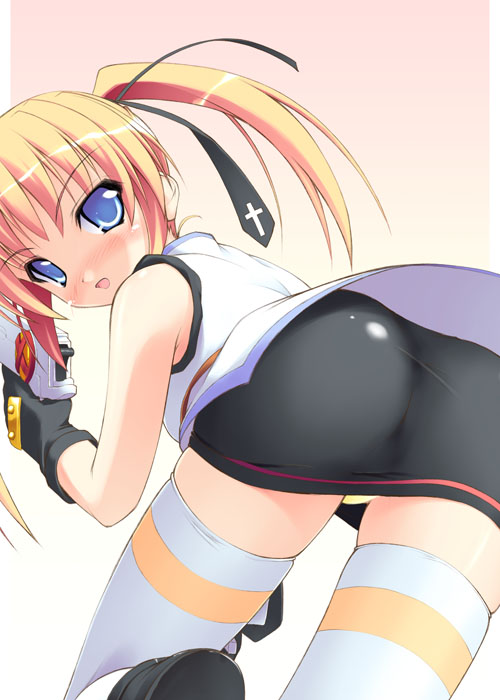 teana lanster and cross mirage (lyrical nanoha and 1 more) drawn by onsokuzekuu