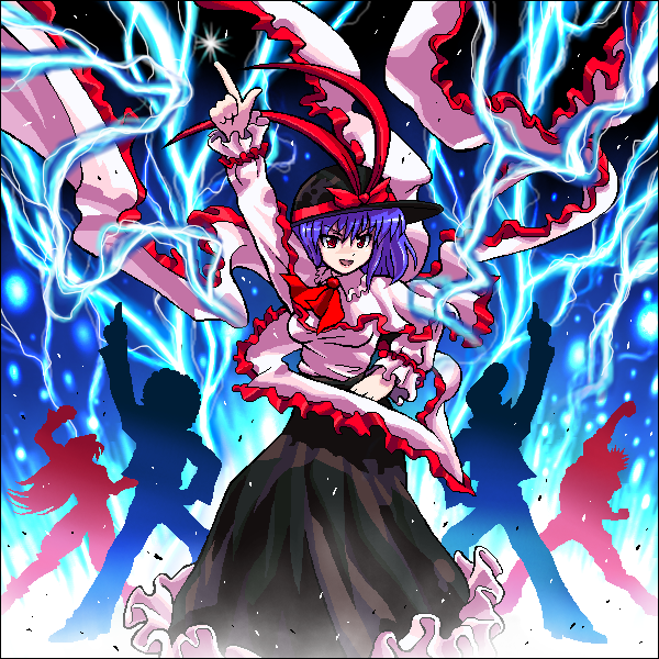 nagae iku, stephanie, mccoy, and afro (touhou and 2 more) drawn by johnnie