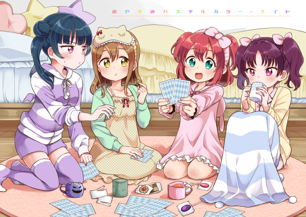 tsushima yoshiko, kunikida hanamaru, kurosawa ruby, and kazuno leah (love live! and 1 more) drawn by izumi_kirifu