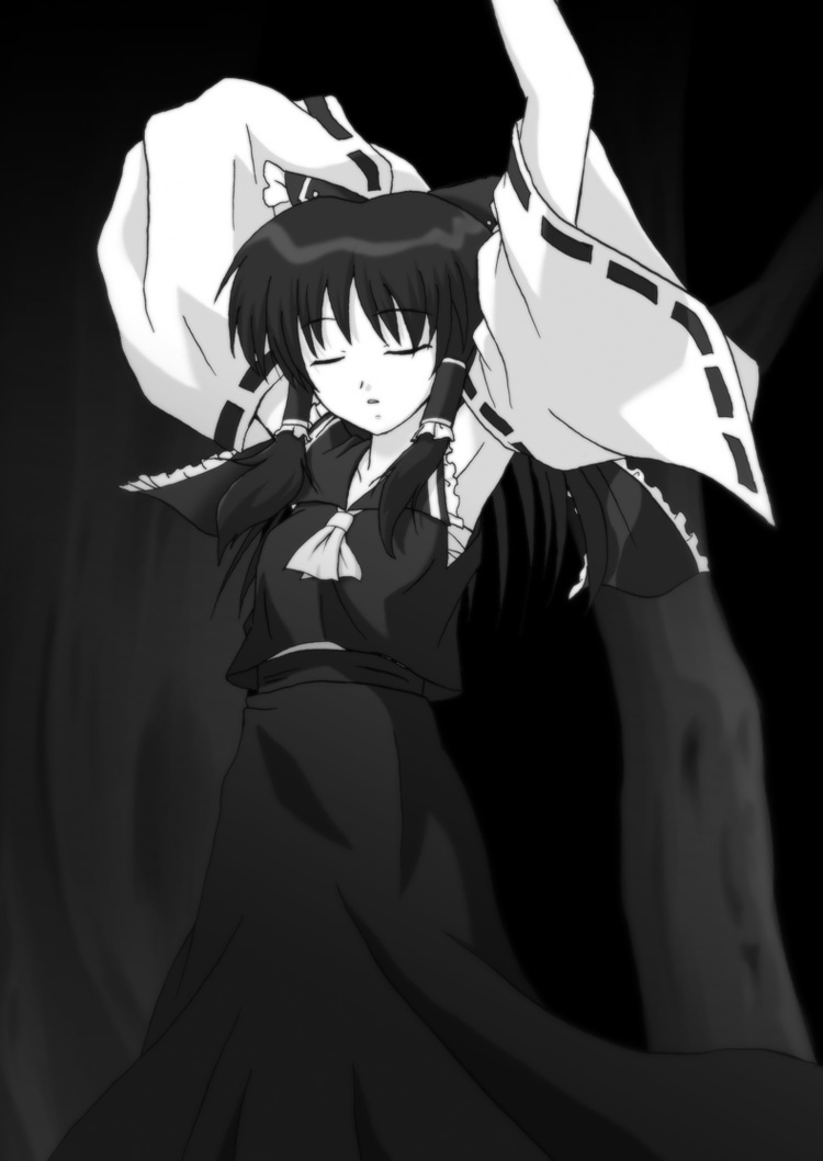 hakurei reimu (touhou and 1 more) drawn by currysky