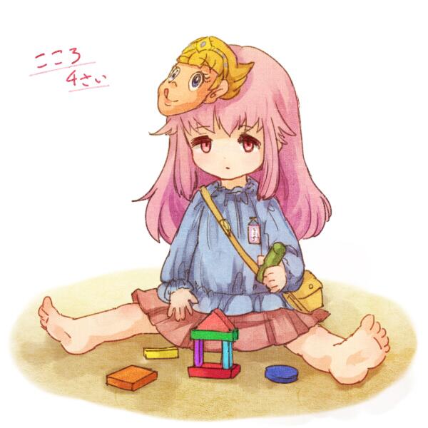 hata no kokoro (touhou and 2 more) drawn by urin