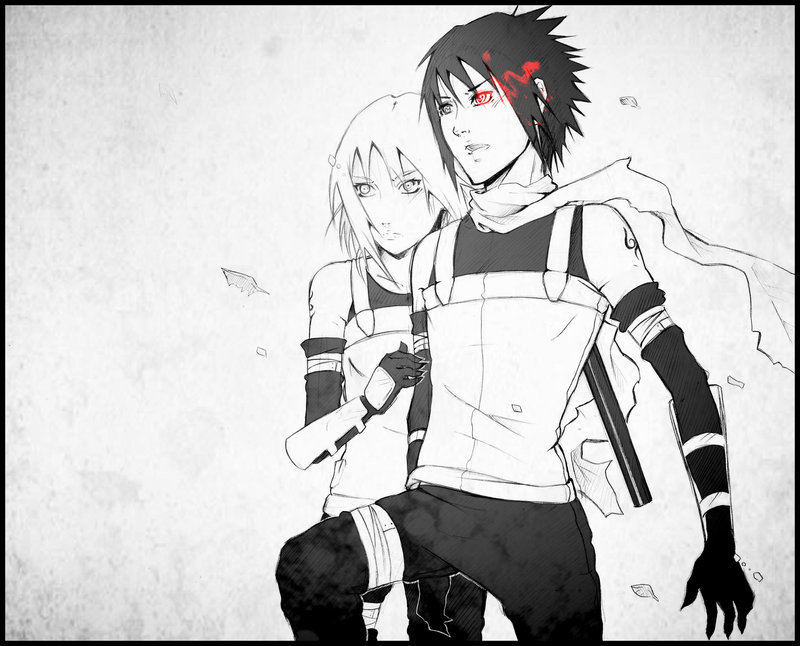 haruno sakura and uchiha sasuke (naruto and 1 more) drawn by ilabarattolo