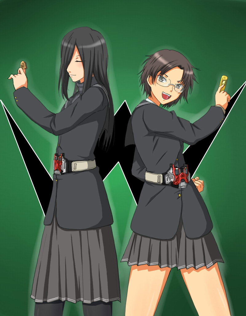 hiba manaka and yuzuki ruriko (kamen rider and 2 more) drawn by toki_(tokihakashi)
