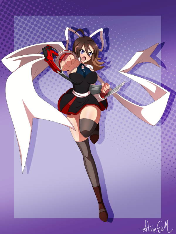ruby rose, tachibana hibiki, and asuka (rwby and 3 more) drawn by alinesm