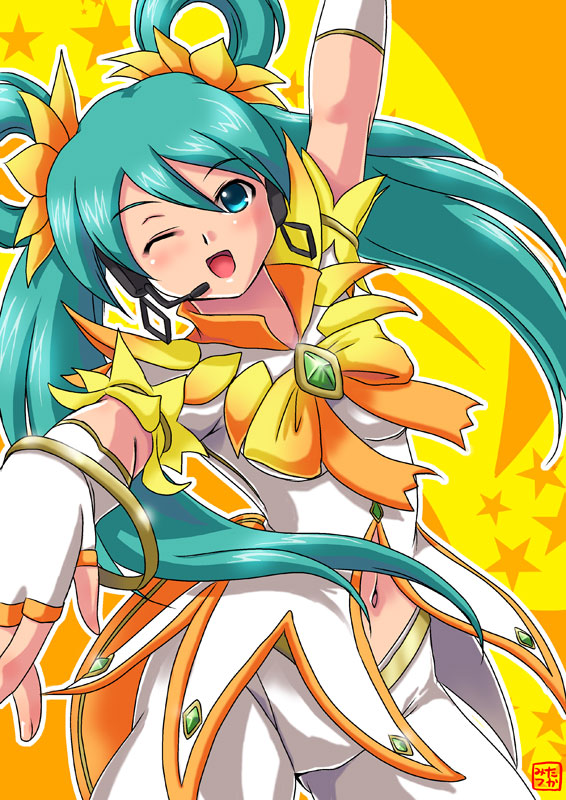 hatsune miku (vocaloid and 1 more) drawn by oborogumo_takamitsu