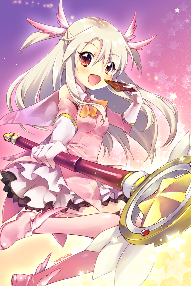 illyasviel von einzbern, prisma illya, and magical ruby (fate and 1 more) drawn by ech