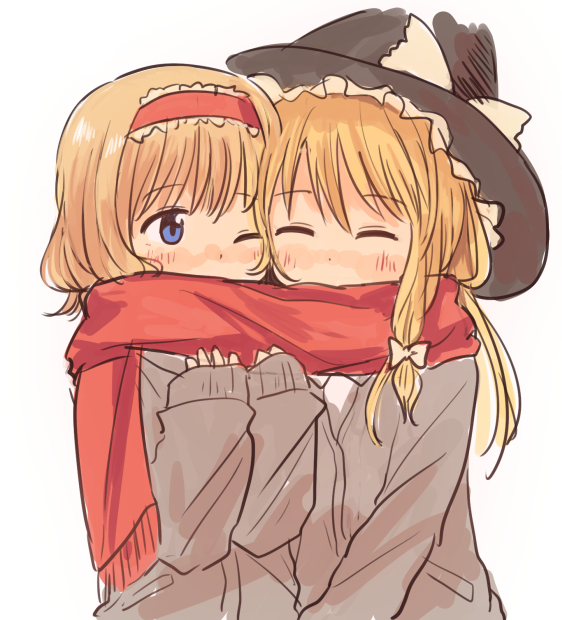kirisame marisa and alice margatroid (touhou) drawn by hatsukaze33