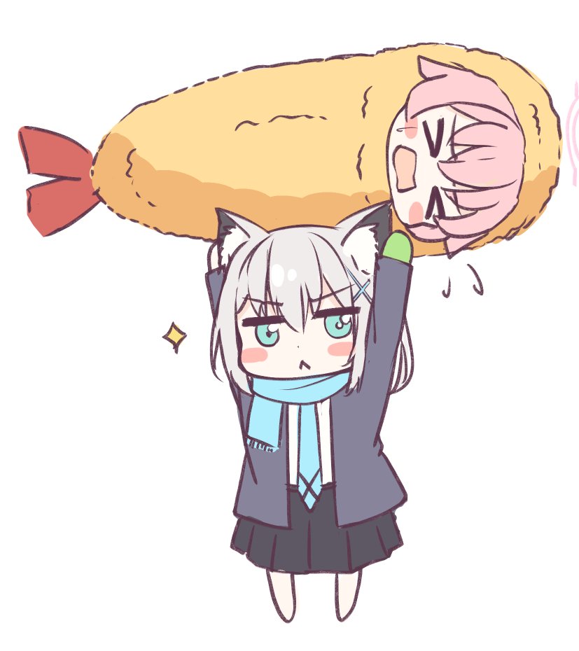 shiroko and hoshino (blue archive) drawn by kyado_(amaterasu)