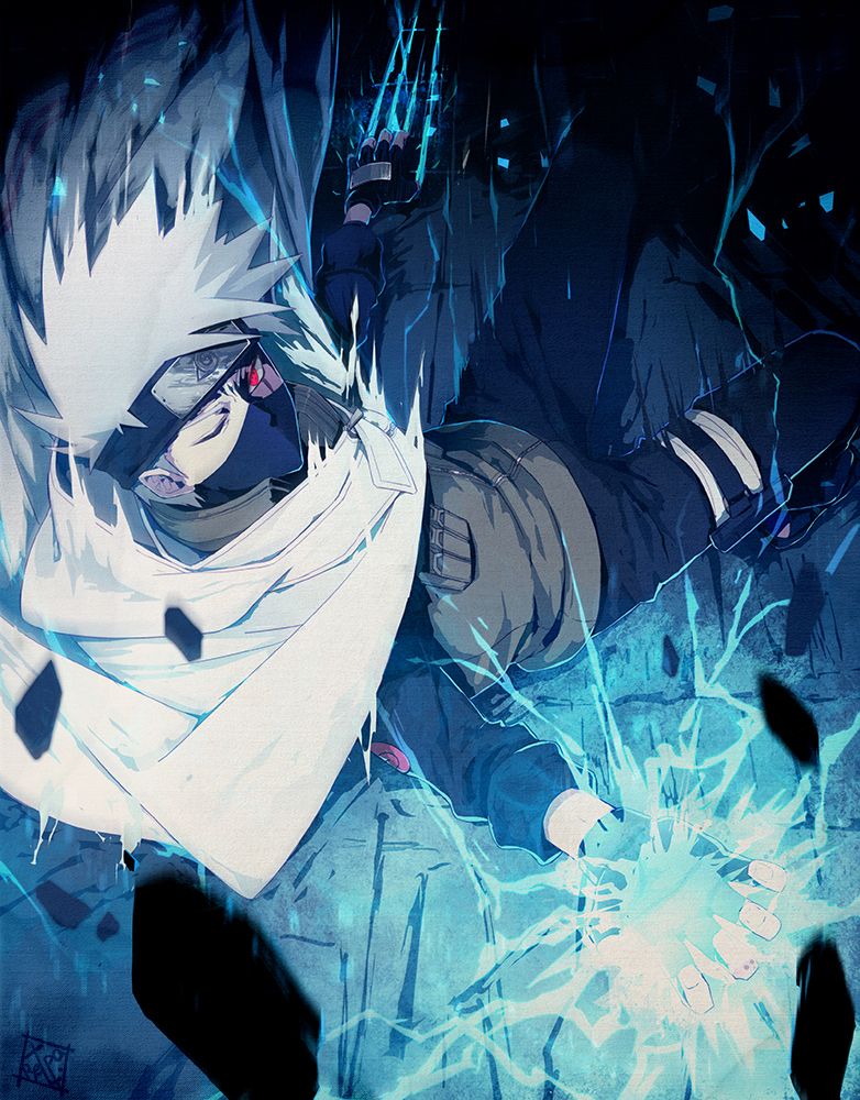 hatake kakashi (naruto and 1 more) drawn by retpa