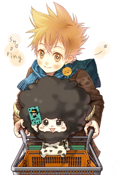 sawada tsunayoshi, reborn, lambo, and i-pin (katekyo hitman reborn!) drawn by hanamura_mai