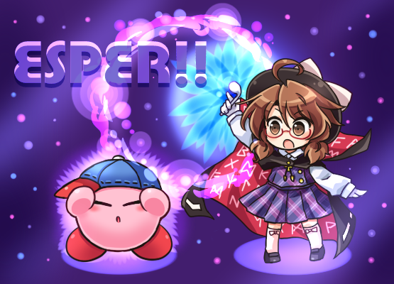 kirby and usami sumireko (touhou and 1 more) drawn by pote_(ptkan)