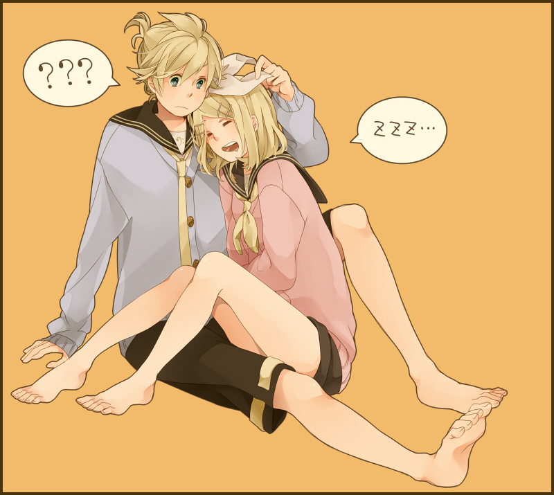 kagamine rin and kagamine len (vocaloid) drawn by komasawa_(fmn-ppp)