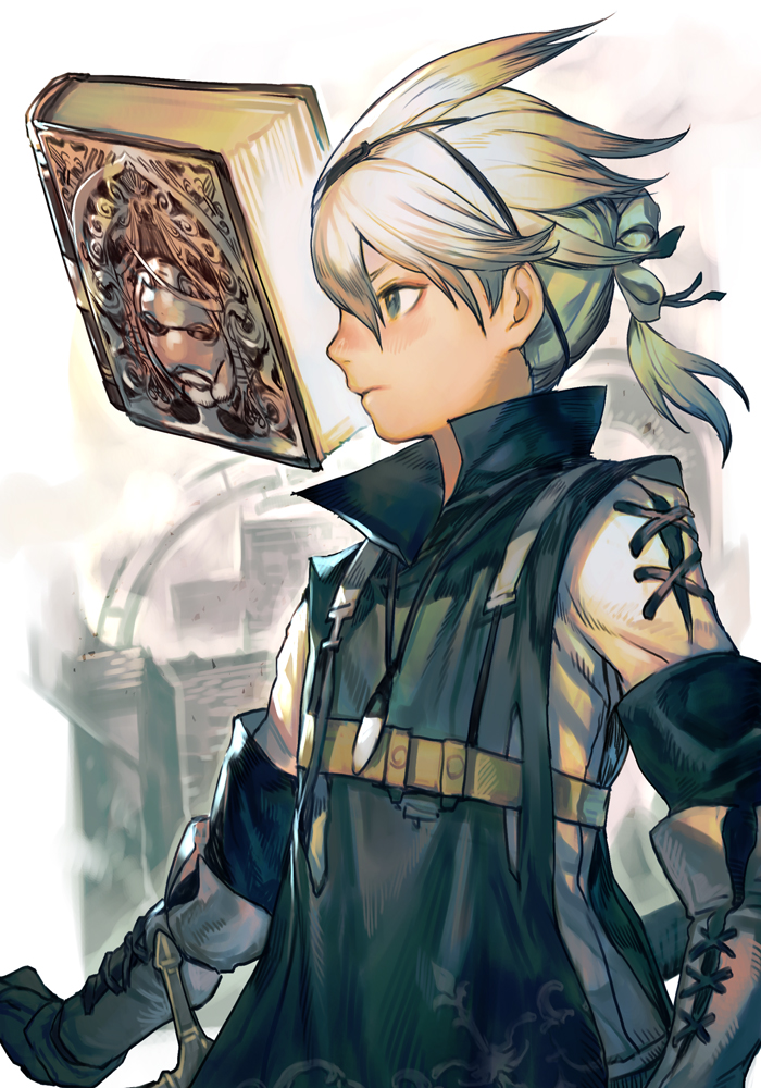 nier and grimoire weiss (nier) drawn by hungry_clicker