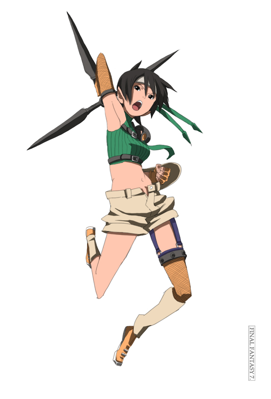 yuffie kisaragi (final fantasy and 1 more) drawn by 