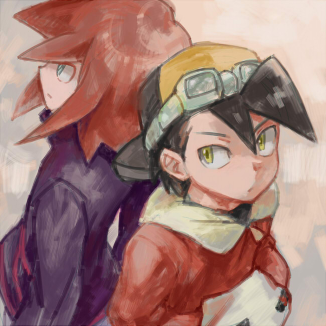 ethan and silver (pokemon and 1 more) drawn by yapo_(mess)