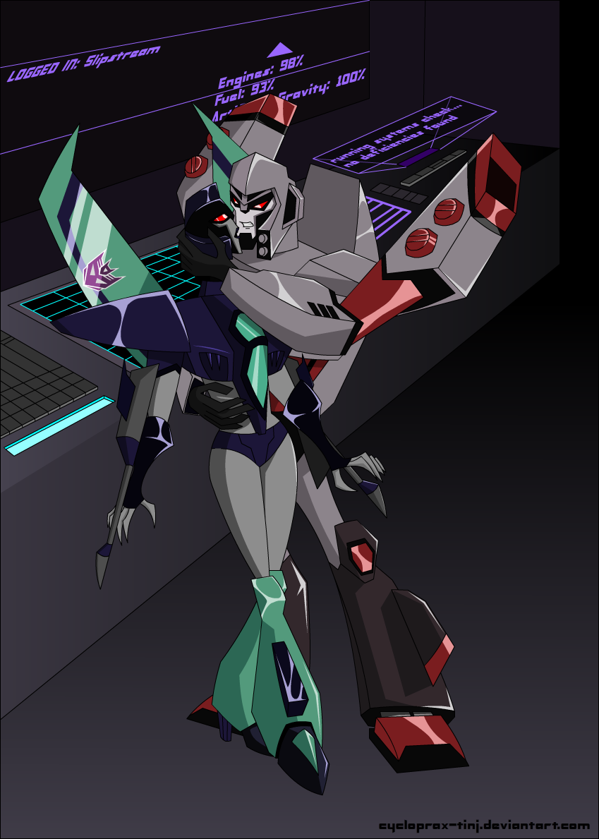 megatron and slipstream (transformers and 1 more) drawn by cycloprax-tinj