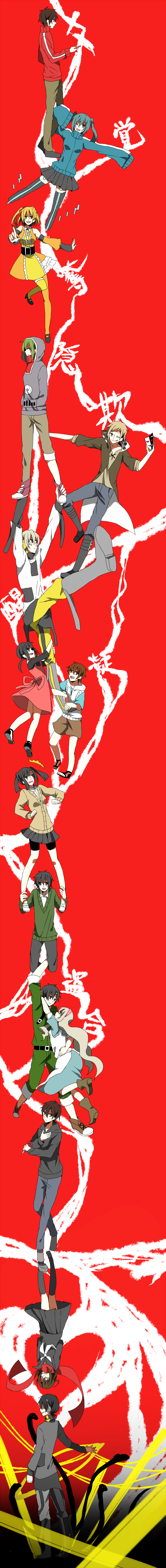 tateyama ayano, kozakura marry, kisaragi shintarou, kido tsubomi, ene, and 9 more (kagerou project and 1 more) drawn by moi_(mo_i45)