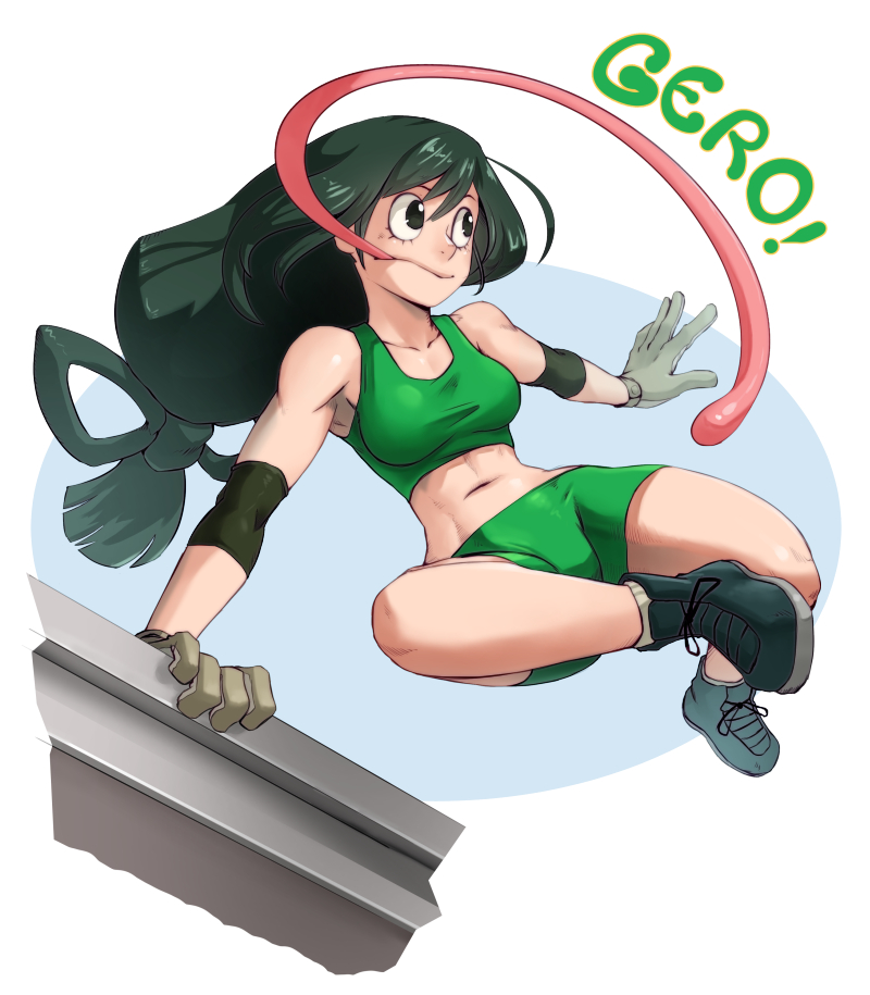 asui tsuyu (boku no hero academia) drawn by bankage