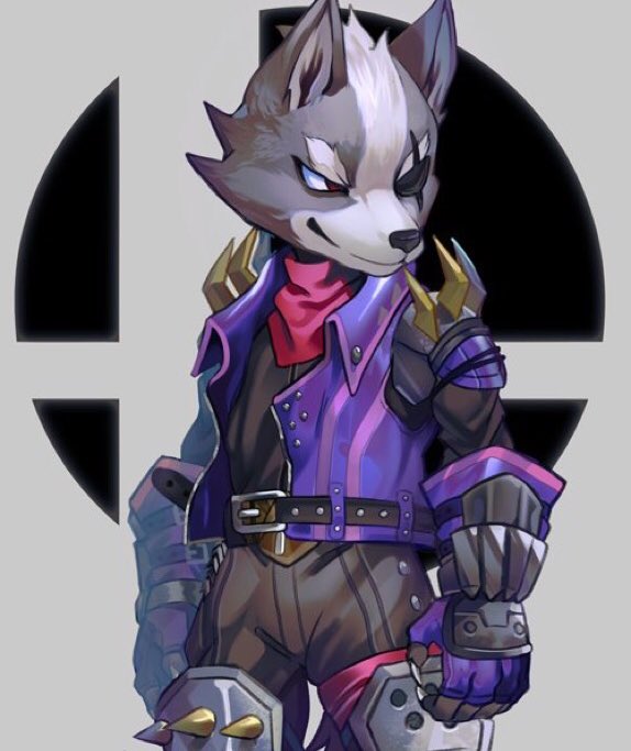 wolf o'donnell (super smash bros. and 1 more) drawn by uzucake