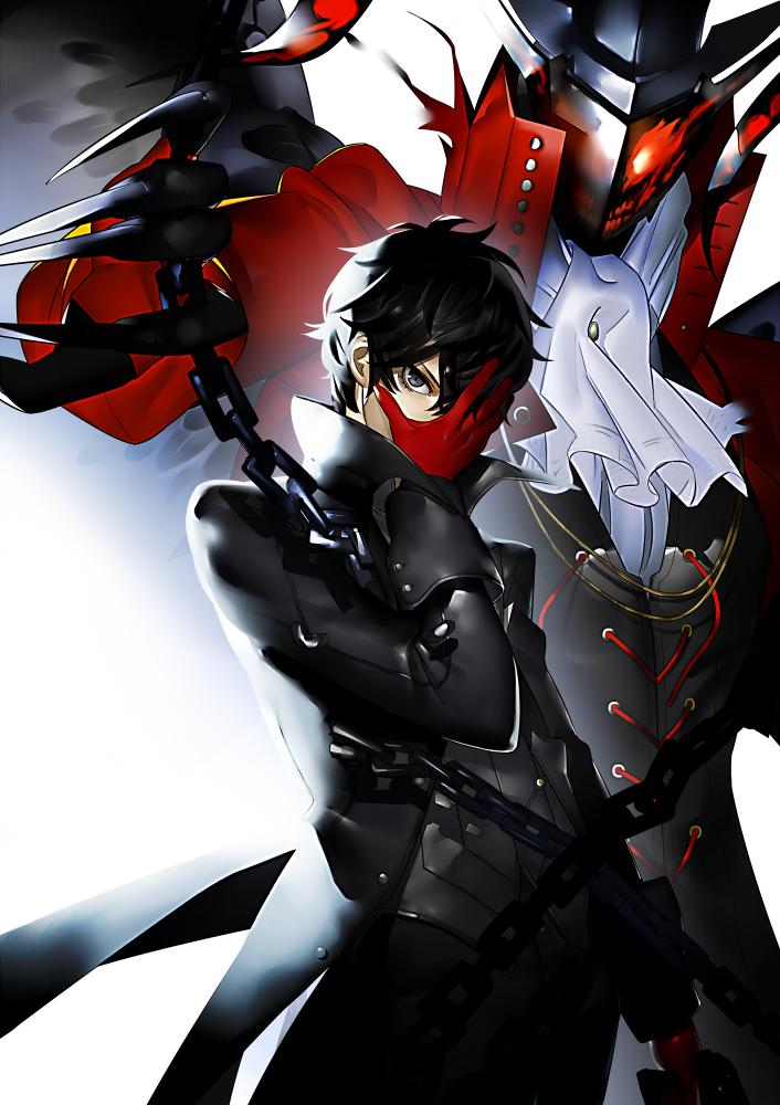 amamiya ren, joker, and arsene (persona and 1 more) drawn by mi8pq