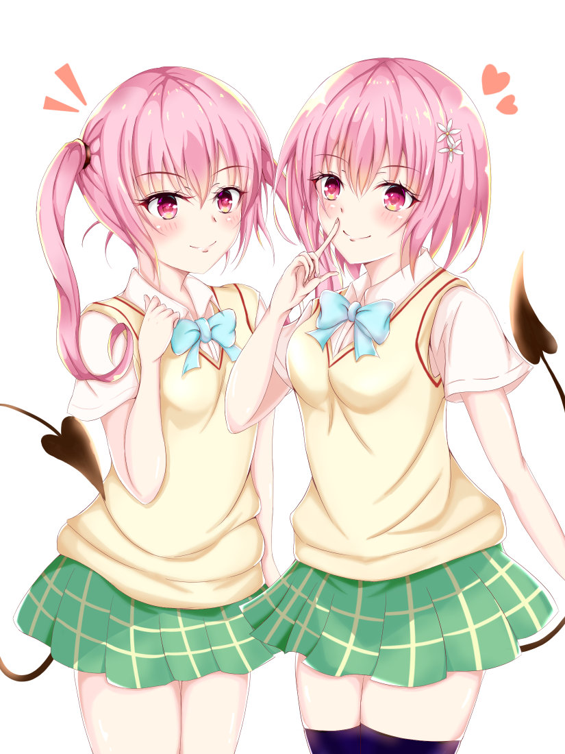 momo velia deviluke and nana asta deviluke (to love-ru) drawn by brkn