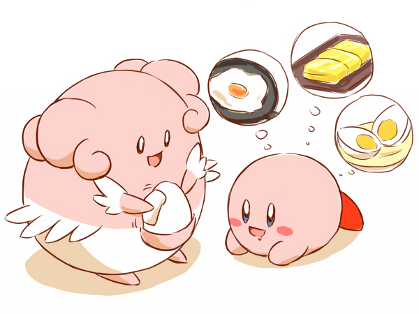 kirby and blissey (pokemon and 1 more) drawn by rophy