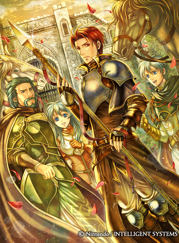 eirika, ephraim, seth, and fado (fire emblem and 2 more) drawn by takaya_tomohide