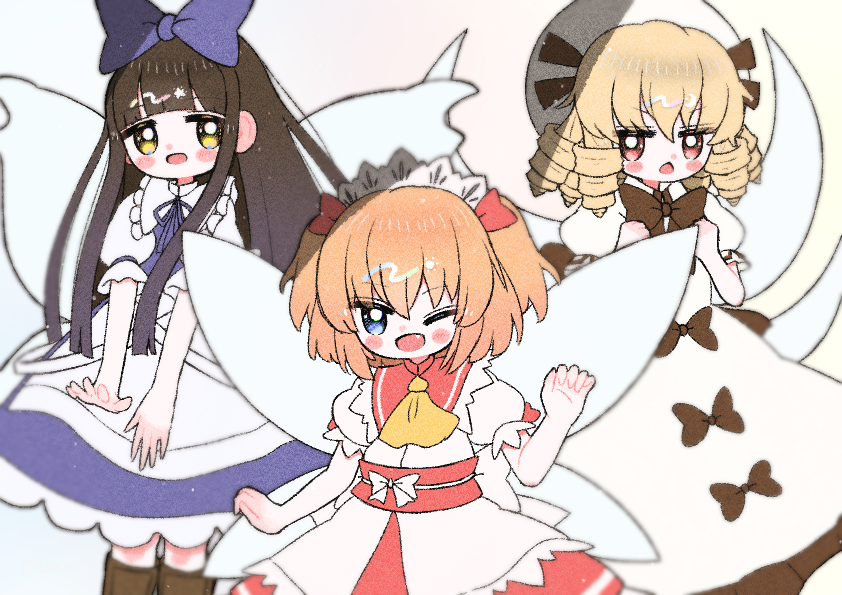 star sapphire, luna child, and sunny milk (touhou) drawn by dotaku_(wran8845)