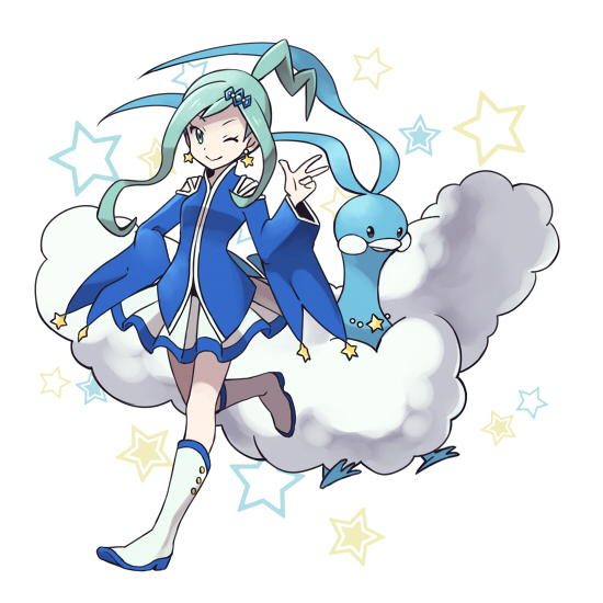 altaria and lisia (pokemon and 1 more) drawn by mizu_(47ssn)
