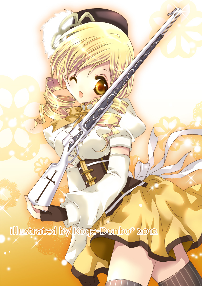 tomoe mami (mahou shoujo madoka magica) drawn by koge_donbo