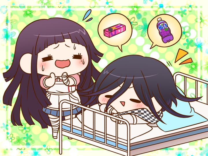 oma kokichi and tsumiki mikan (danganronpa and 2 more) drawn by yumaru_(marumarumaru)