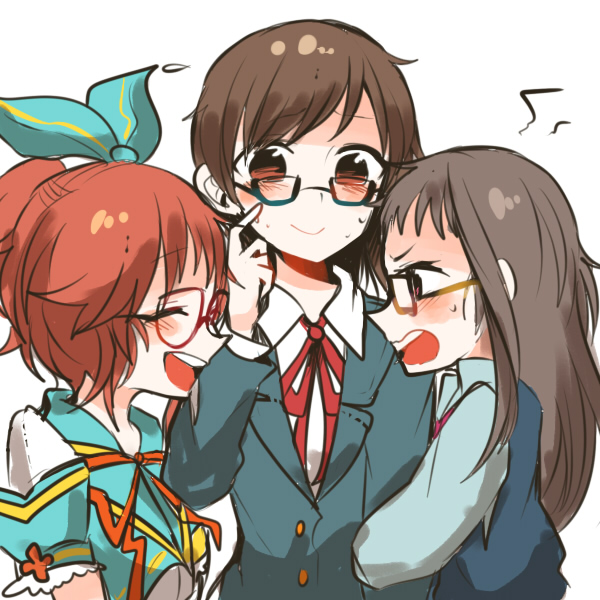 nitta minami, abe nana, and koseki reina (idolmaster and 1 more) drawn by itomugi-kun