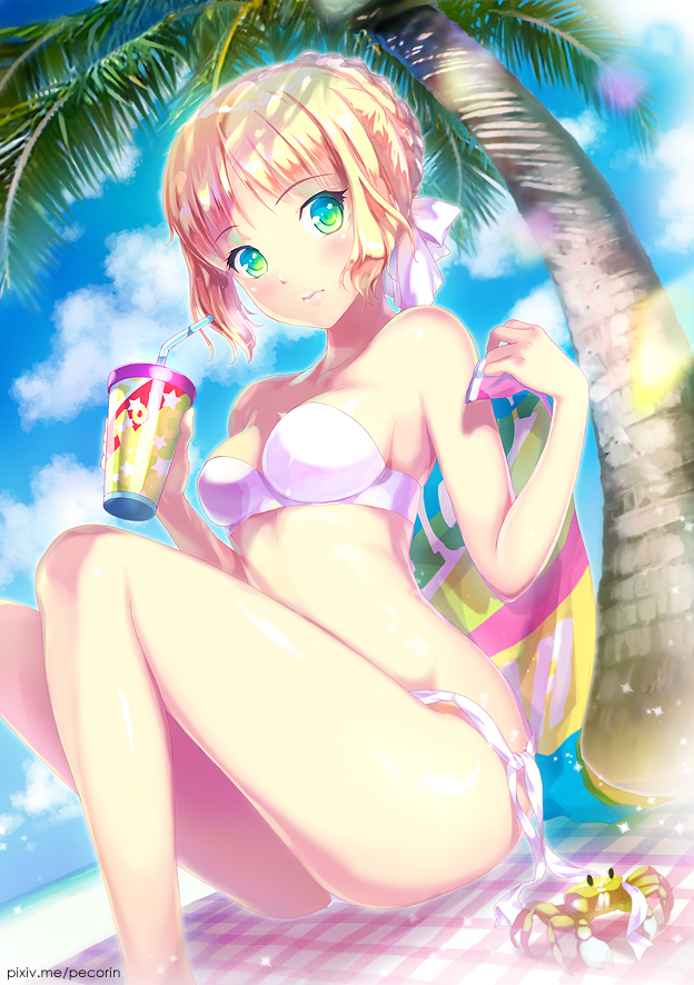 artoria pendragon and saber (fate and 1 more) drawn by pecorin