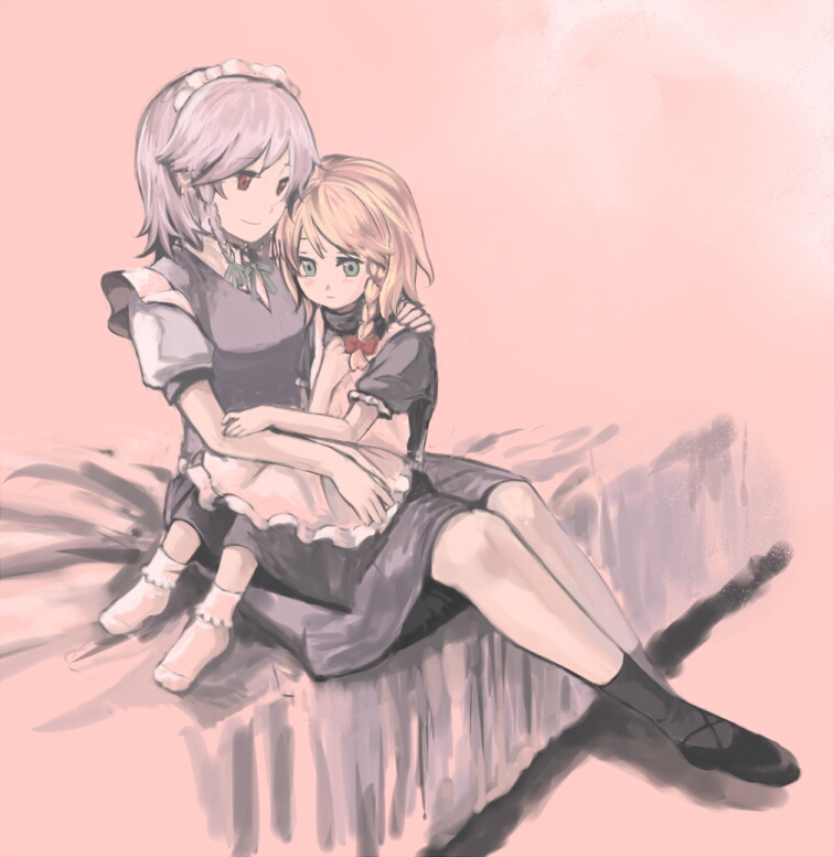 kirisame marisa and izayoi sakuya (touhou) drawn by ariori_haberi