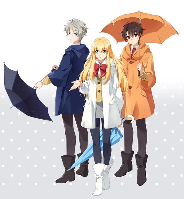 slaine troyard, kaizuka inaho, and asseylum vers allusia (aldnoah.zero) drawn by isf_88