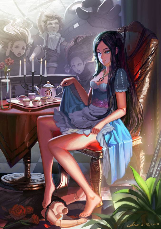 alice liddell (american mcgee's alice and 2 more) drawn by inoi