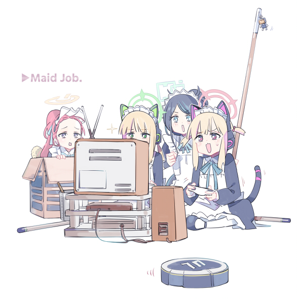 aris, momoi, midori, yuzu, and kei (blue archive) drawn by tokomichi