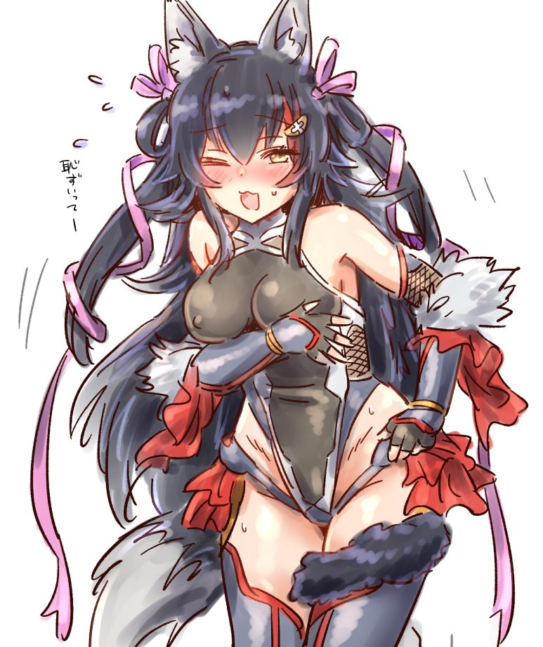 ookami mio and mizuki yukikaze (hololive and 2 more) drawn by fuwa_uneuchi
